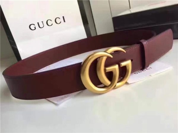 Gucci Leather Belt Replica with Double G Buckle (Varied Colors) - Image 58