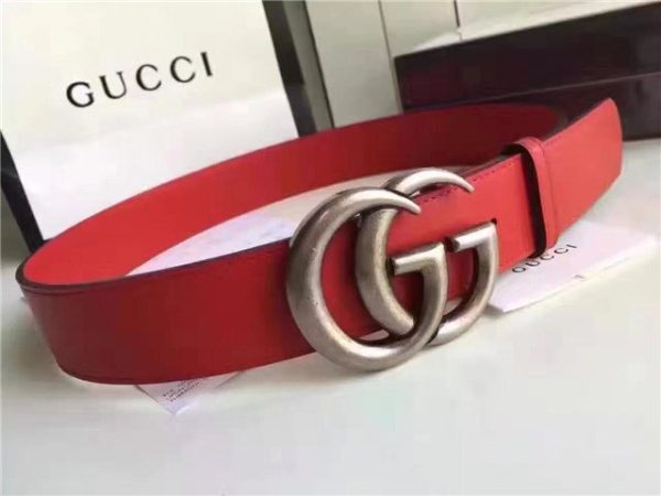 Gucci Leather Belt Replica with Double G Buckle (Varied Colors) - Image 85