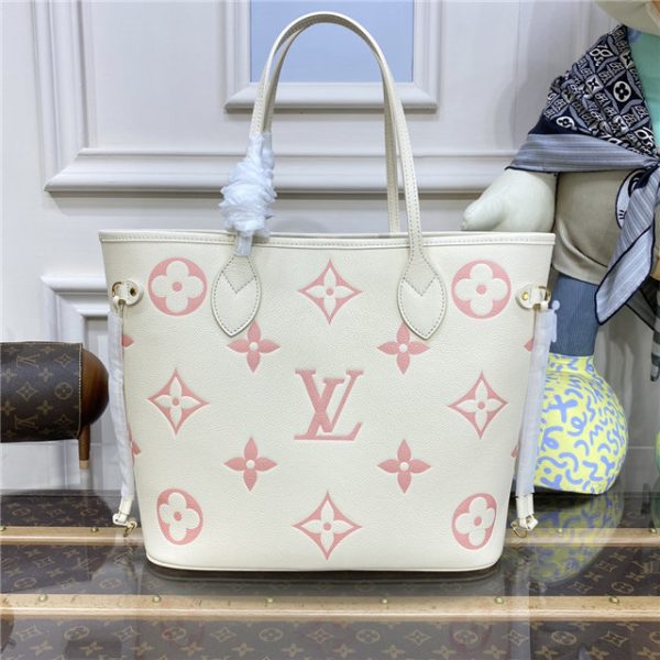 Louis Vuitton Neverfull MM Creme/Rose Trianon - Image 4