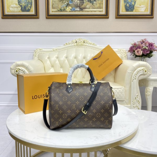 Louis Vuitton Speedy Bandouliere 30 Monogram Black M41112 - Image 4