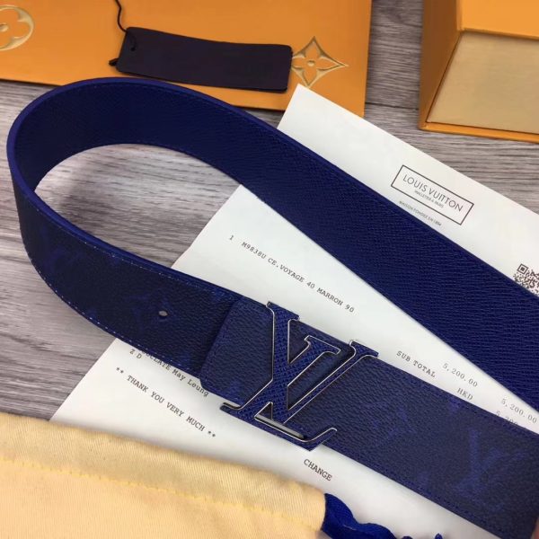 Louis Vuitton Initiales 40mm Reversible Belt Blue Replica - Image 4