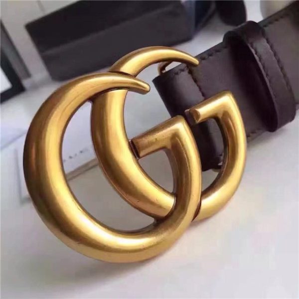 Gucci Leather Belt Replica with Double G Buckle (Varied Colors) - Image 50