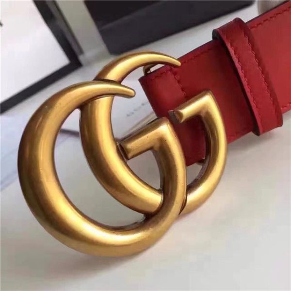 Gucci Leather Belt Replica with Double G Buckle (Varied Colors) - Image 77