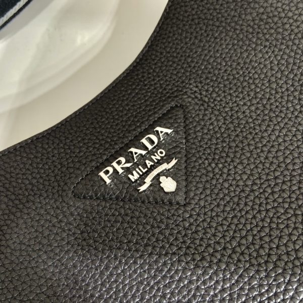 Prada Leather Hobo Bag Black - Image 5