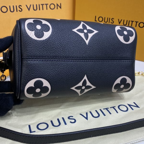 Louis Vuitton Monogram Empreinte Speedy Bandouliere 20 Black/Beige - Image 5