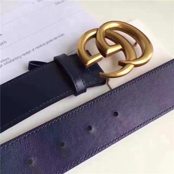 Gucci Leather Belt Replica with Double G Buckle (Varied Colors) - Image 24