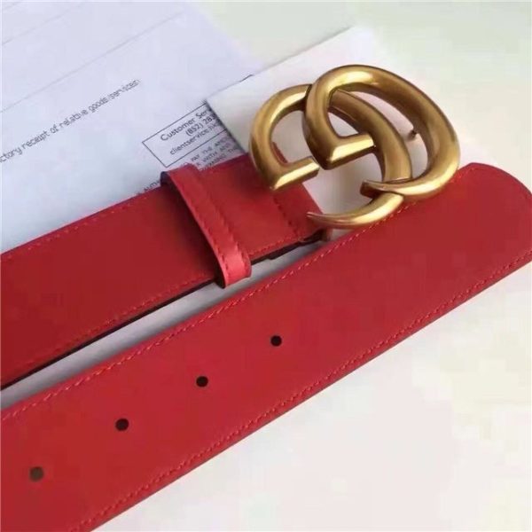 Gucci Leather Belt Replica with Double G Buckle (Varied Colors) - Image 78