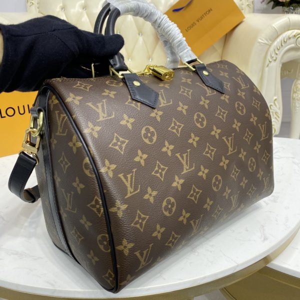 Louis Vuitton Speedy Bandouliere 30 Monogram Black M41112 - Image 6