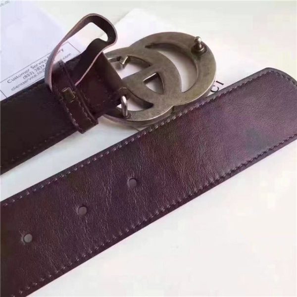 Gucci Leather Belt Replica with Double G Buckle (Varied Colors) - Image 43
