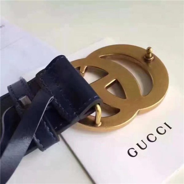 Gucci Leather Belt Replica with Double G Buckle (Varied Colors) - Image 26