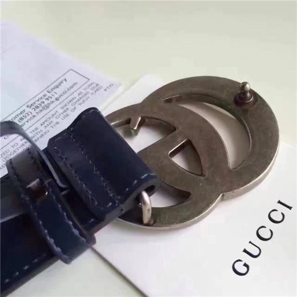 Gucci Leather Belt Replica with Double G Buckle (Varied Colors) - Image 35