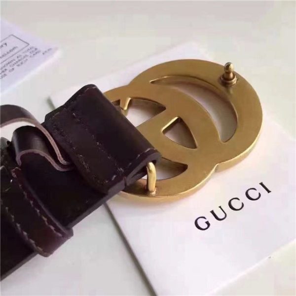 Gucci Leather Belt Replica with Double G Buckle (Varied Colors) - Image 53