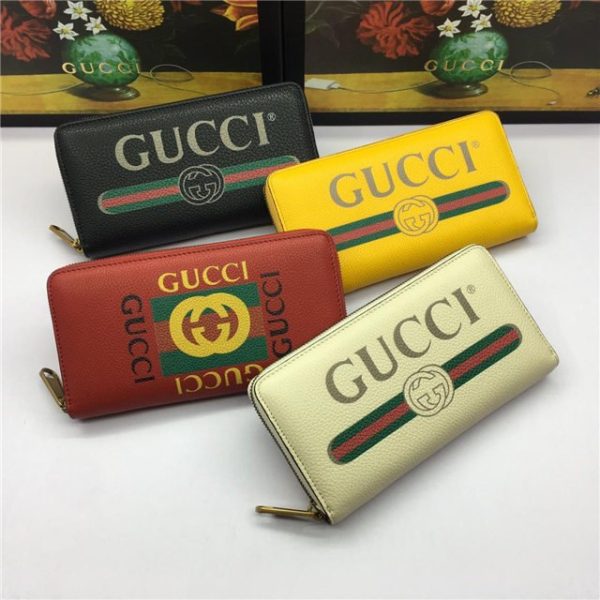 Gucci Print Leather Zip Around Wallet (Varied Colors) - Image 35