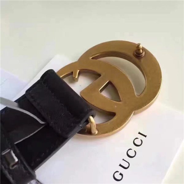 Gucci Leather Belt Replica with Double G Buckle (Varied Colors) - Image 9