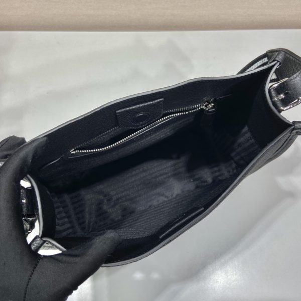 Prada Leather Hobo Bag Black - Image 9