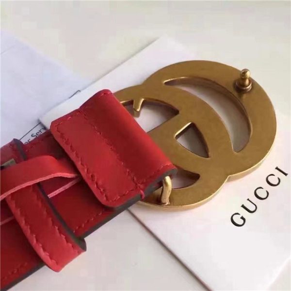 Gucci Leather Belt Replica with Double G Buckle (Varied Colors) - Image 82