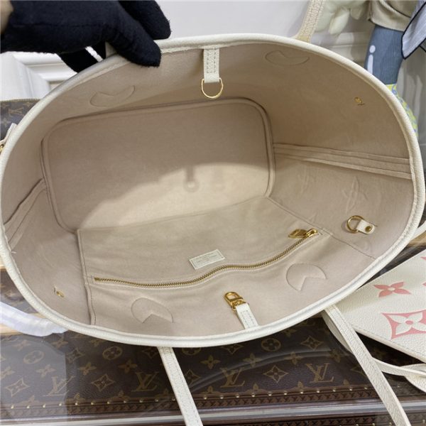 Louis Vuitton Neverfull MM Creme/Rose Trianon - Image 10