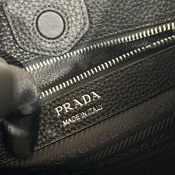 Prada Leather Hobo Bag Black - Image 10