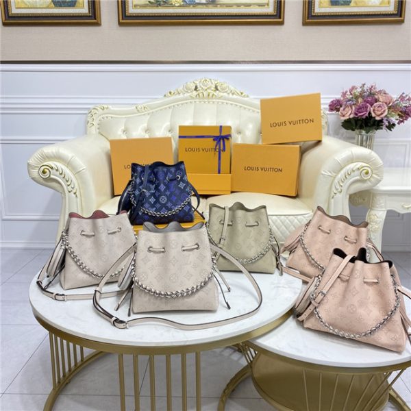Louis Vuitton Bella Bucket Bag Mahina Olympe Blue - Image 11