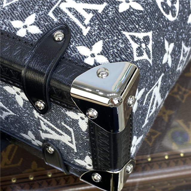 Replica Louis Vuitton Side Trunk Bag In Grey Monogram Denim M21460