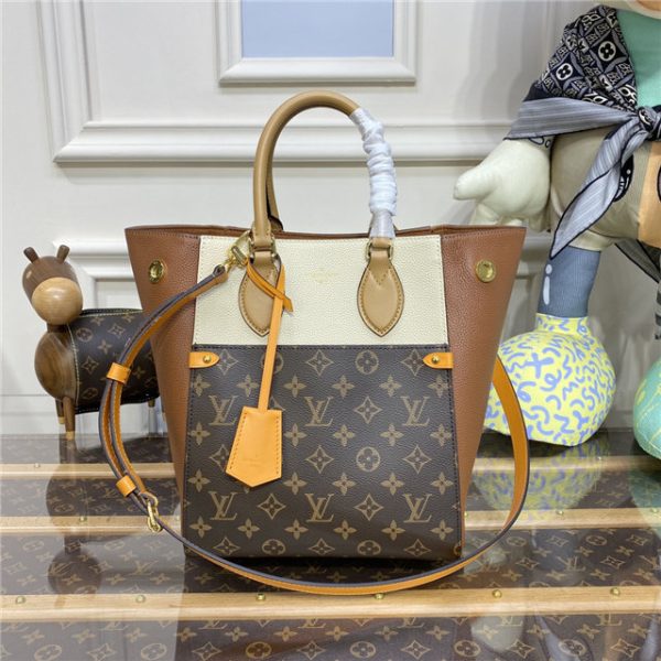 Louis Vuitton Fold Tote MM 2way Shoulder Crossbody Bag - Image 3