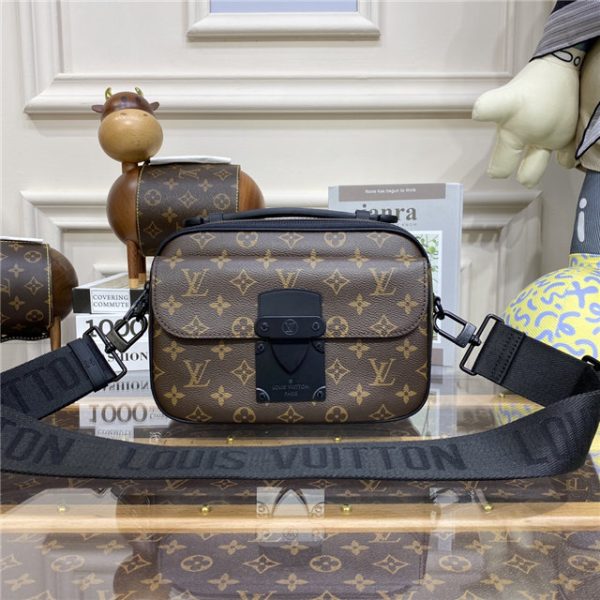 Louis Vuitton S Lock Messenger Monogram Macassar Canvas - Image 2