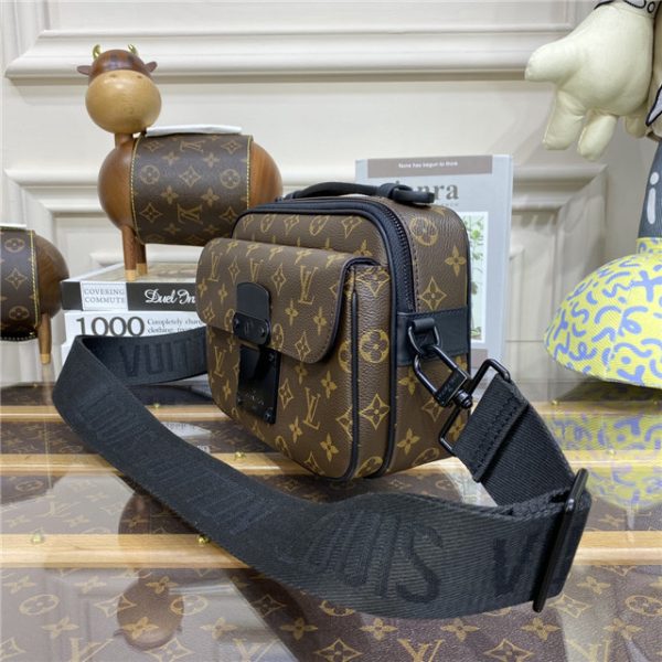 Louis Vuitton S Lock Messenger Monogram Macassar Canvas - Image 3