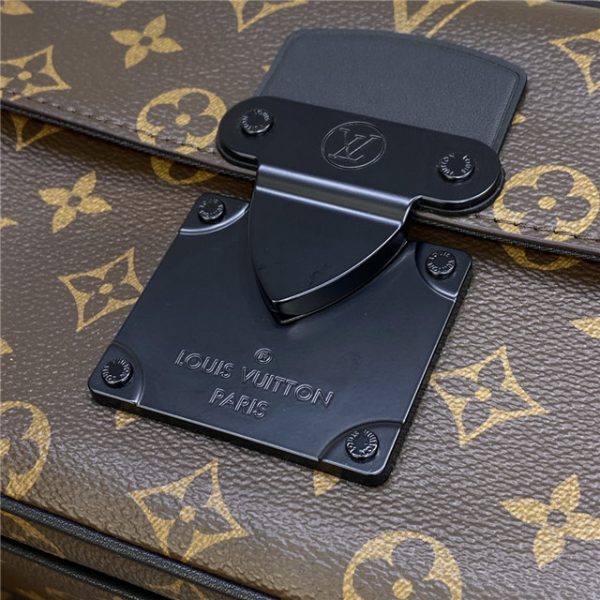 Louis Vuitton S Lock Messenger Monogram Macassar Canvas - Image 5