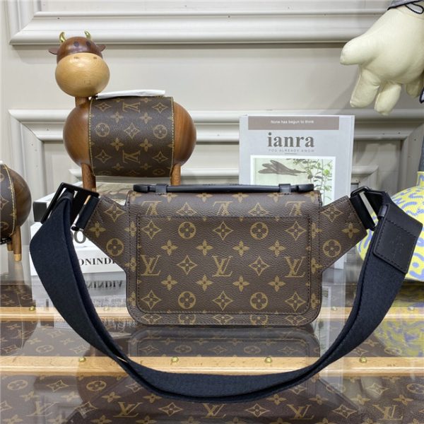 Louis Vuitton S Lock Sling Monogram Macassar Canvas Black - Image 5