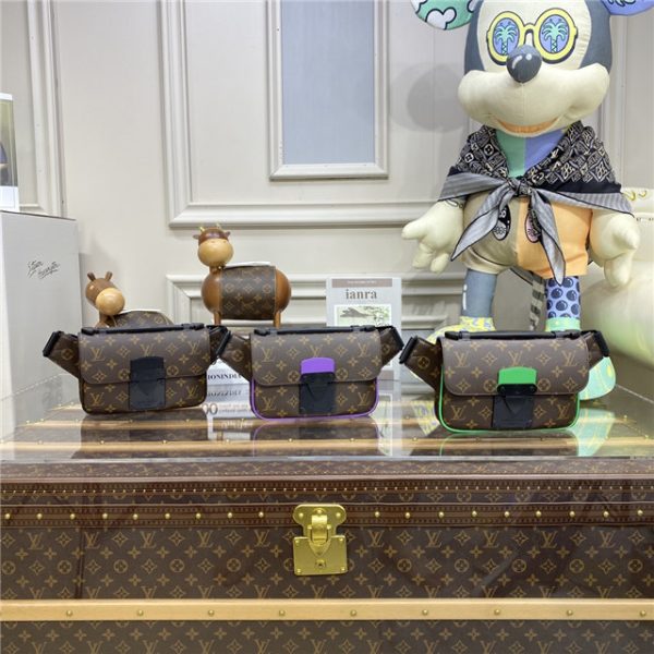 Louis Vuitton S Lock Sling Monogram Macassar Canvas (Varied Colors) - Image 12