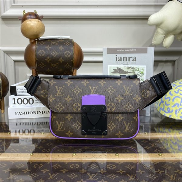 Louis Vuitton S Lock Sling Monogram Macassar Canvas (Varied Colors) - Image 13