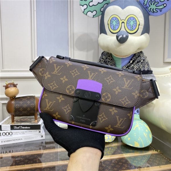 Louis Vuitton S Lock Sling Monogram Macassar Canvas (Varied Colors) - Image 14
