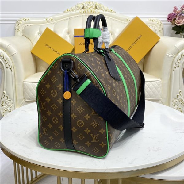 Louis Vuitton Keepall Bandouliere 50 Monogram Macassar Canvas Green - Image 3