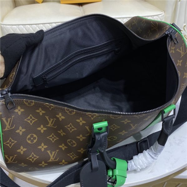 Louis Vuitton Keepall Bandouliere 50 Monogram Macassar Canvas Green - Image 10