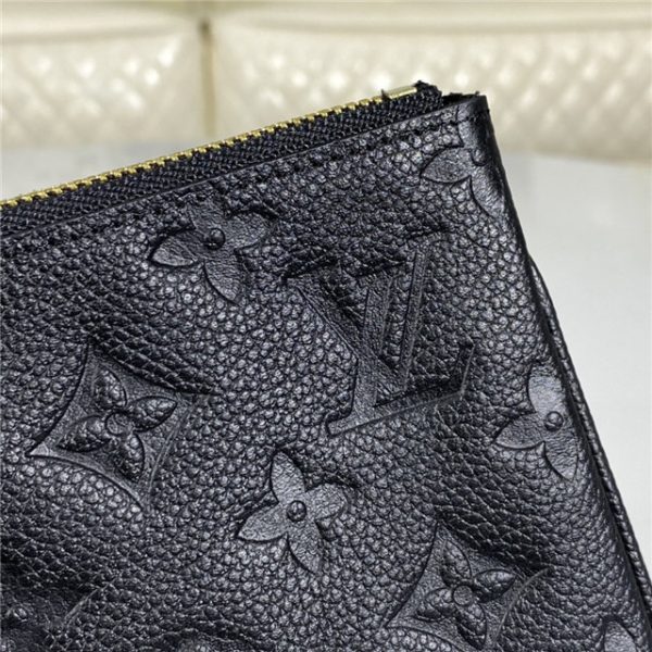 Louis Vuitton Double Zip Pochette Monogram Empreinte Leather Black - Image 8