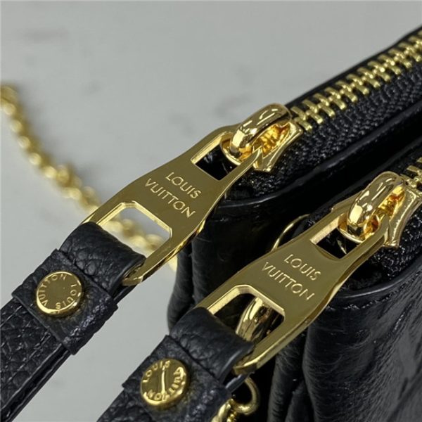 Louis Vuitton Double Zip Pochette Monogram Empreinte Leather Black - Image 9