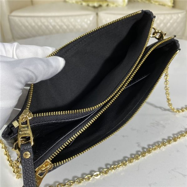 Louis Vuitton Double Zip Pochette Monogram Empreinte Leather Black - Image 10