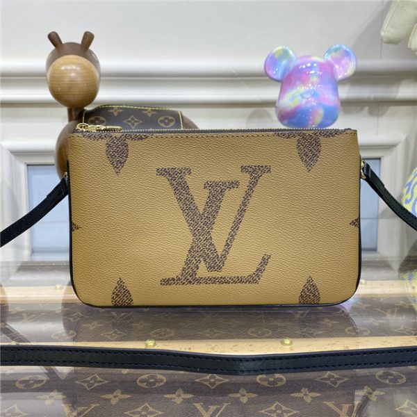 Louis Vuitton Double Zip Pochette Monogram Giant Reverse Canvas - Image 2