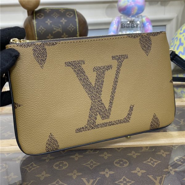 Louis Vuitton Double Zip Pochette Monogram Giant Reverse Canvas - Image 3