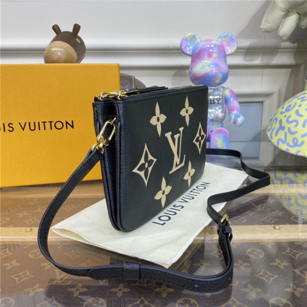 Louis Vuitton Double Zip Pochette Bicolor Monogram Empreinte Leather - Image 3