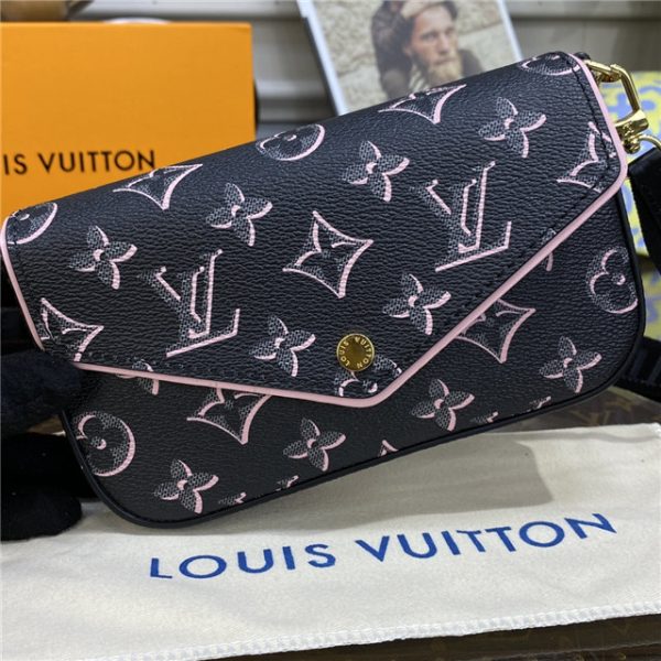 Louis Vuitton Felicie Strap & Go Autres Toiles Monogram Black - Image 6