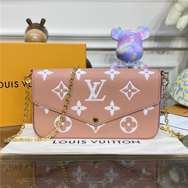 Louis Vuitton Pochette Felicie Bicolor Monogram Empreinte Leather Pink - Image 2