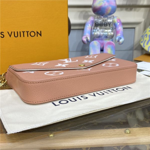 Louis Vuitton Pochette Felicie Bicolor Monogram Empreinte Leather Pink - Image 5