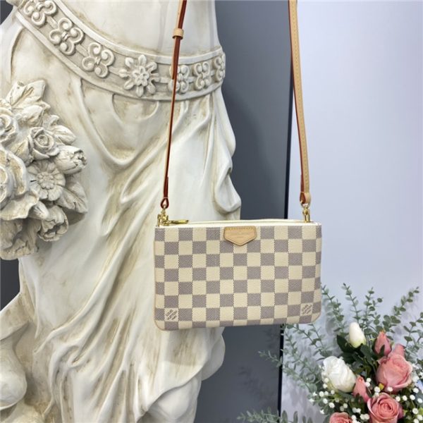 Louis Vuitton Double Zip Pochette Damier Azur - Image 2