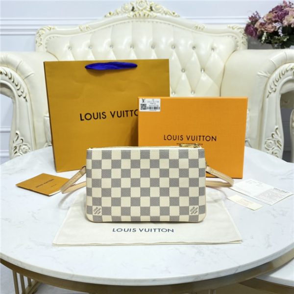 Louis Vuitton Double Zip Pochette Damier Azur - Image 5