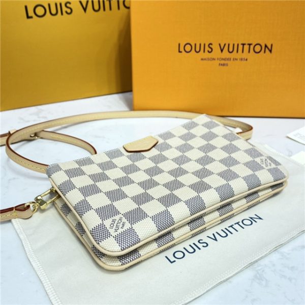 Louis Vuitton Double Zip Pochette Damier Azur - Image 6